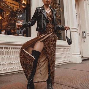JAYGODFREY Leopard Print Maxi Dress